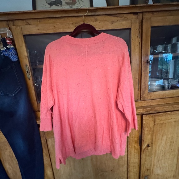 J. Jill Coral Pink Lightweight Tunic Sweater NWT 2X - Picture 5 of 9